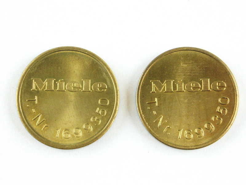 Wasserette munten / jetons voor Miele type 1699350 WM3 50 stuks - Klik op de afbeelding om het venster te sluiten
