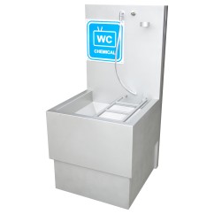 Voor het uitstorten van chemische toiletten