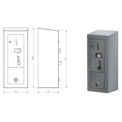 Opbouw muntslot MAD1.3 SMART- set met Euro-muntinworp