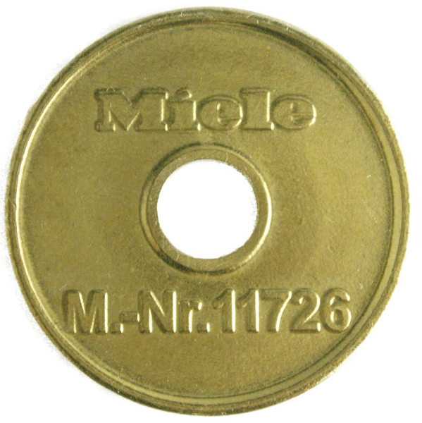 Wasserette munten / jetons voor Miele type 11726 WM9 100 stuks