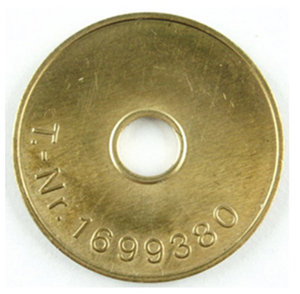 Wasserette munten / jetons voor Miele type 1699380 WM5 100 stuks